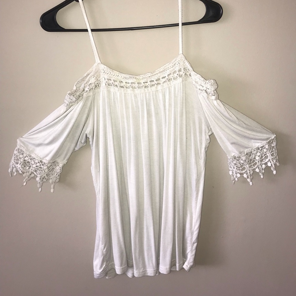 Off the shoulder dress shirt